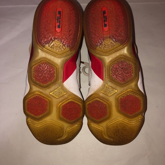 Nike Lebron 14 Flip The Switch White Red GS Grade Size 5Y Authentic - Picture 2 of 11